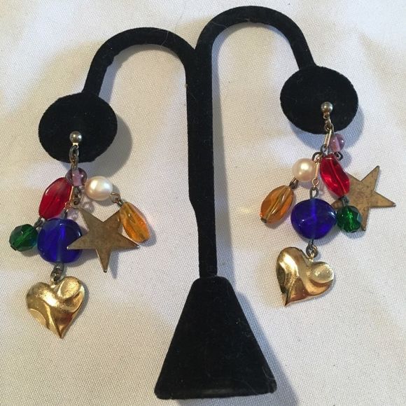 Vintage Gold Earrings With Dangles - Picture 4 of 4